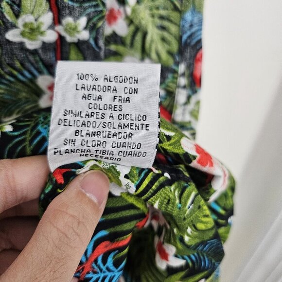 MOLOKAI Surf Hawaiian Shirt Men's Tropical Flamingo Print Button-Down Cotton L - Picture 8 of 10